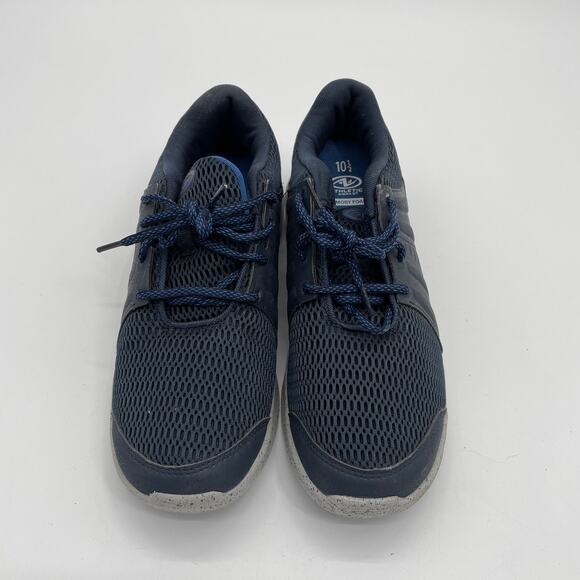 ATHLETIC WORKS Navy Memory Foam Athletic Shoes Mens Size 10.5 Knit Sneaker - Picture 1 of 6